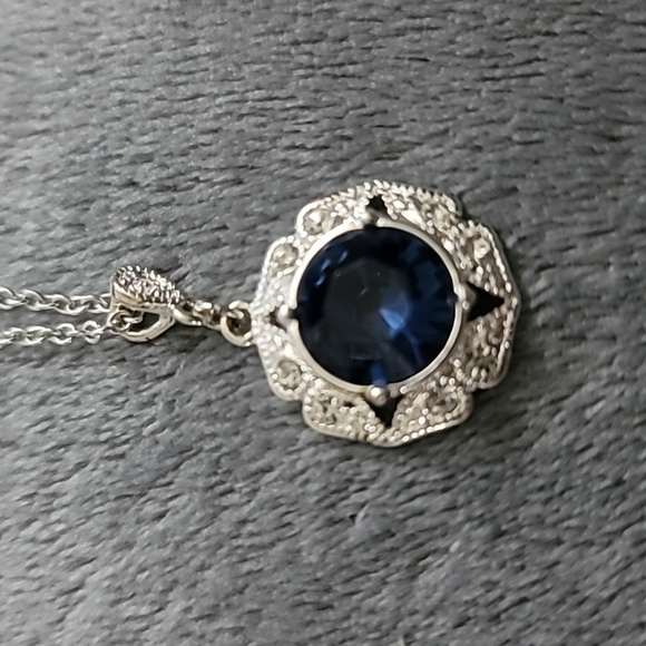 Source Unknown Jewelry - Colletta Necklace Blue Pendant